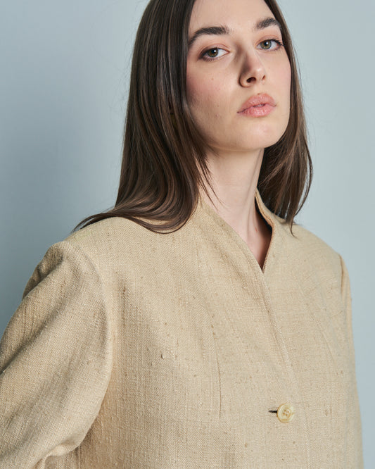 Cappotto anni 50 in bourette di seta Made in USA