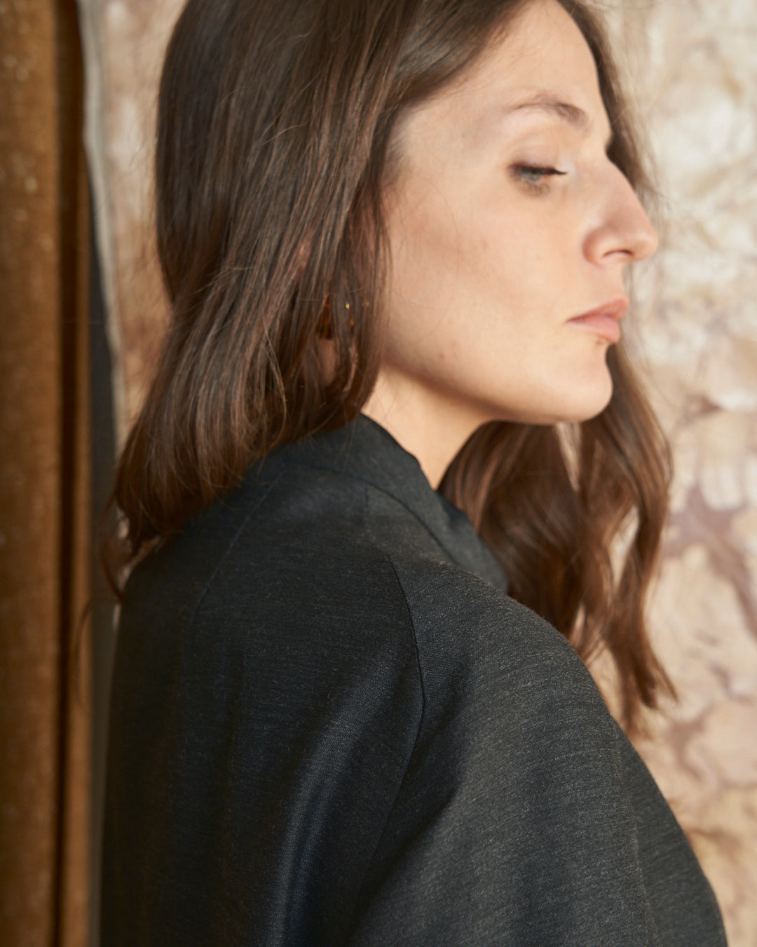 Cappotto fine anni 60 in lana gruppo Rosier Storm con fiocco