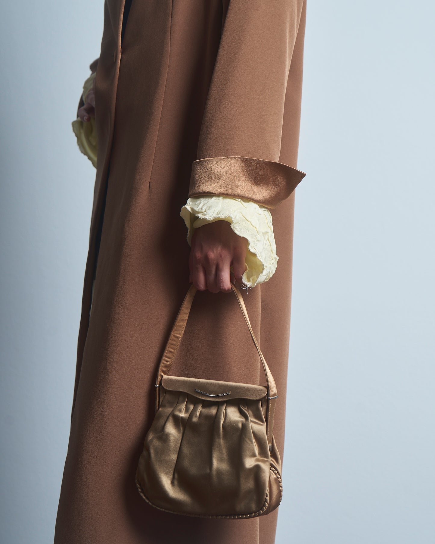 Cappotto leggero con collo a scialle, lungo
