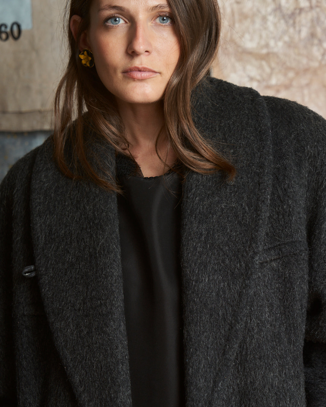 Cappotto Marella corto in lana di LAMA e lana