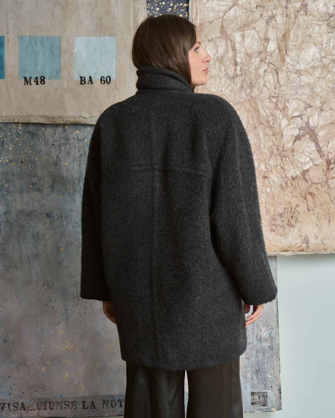 Cappotto Marella corto in lana di LAMA e lana