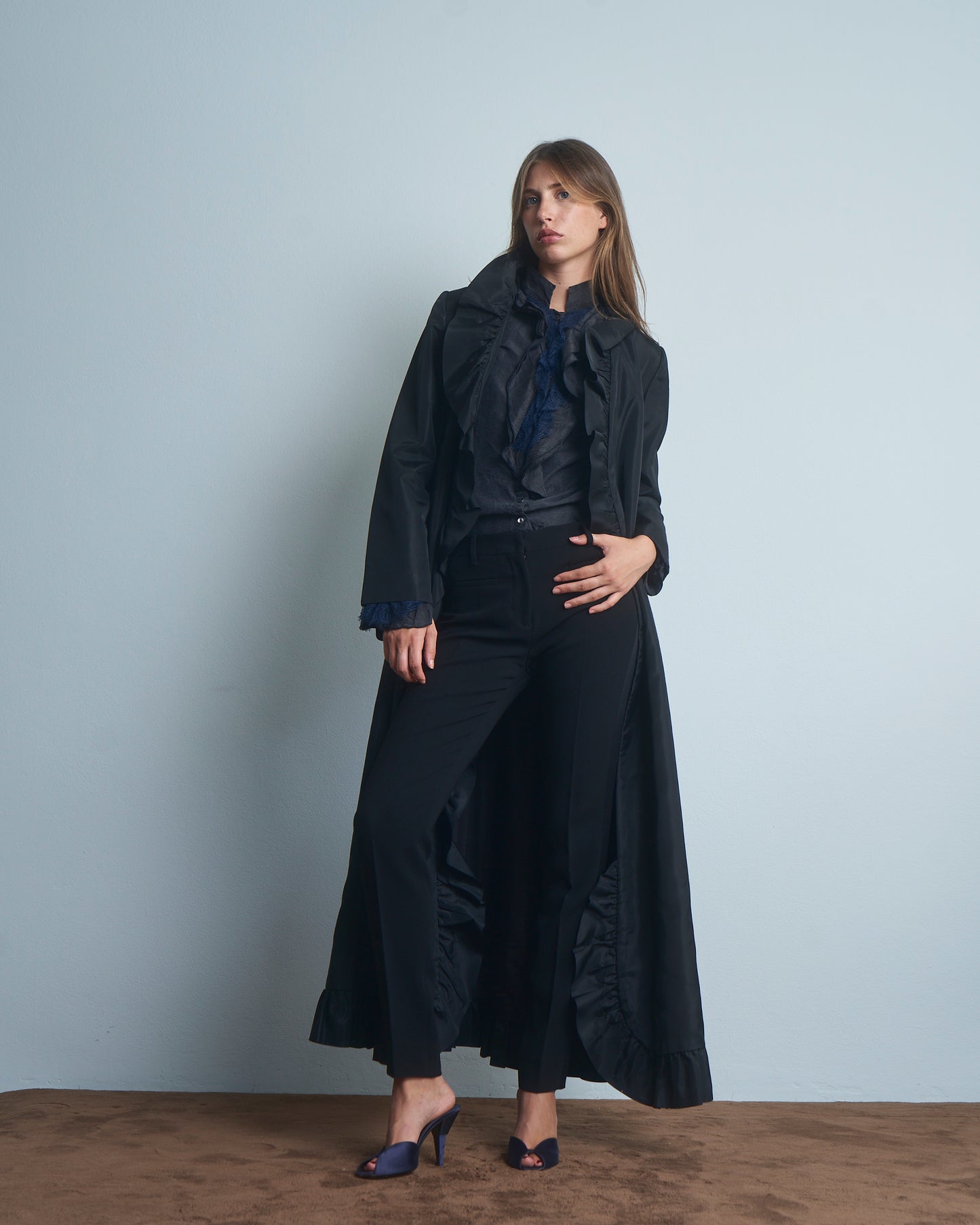 Cappotto leggero anni 70 in taffeta