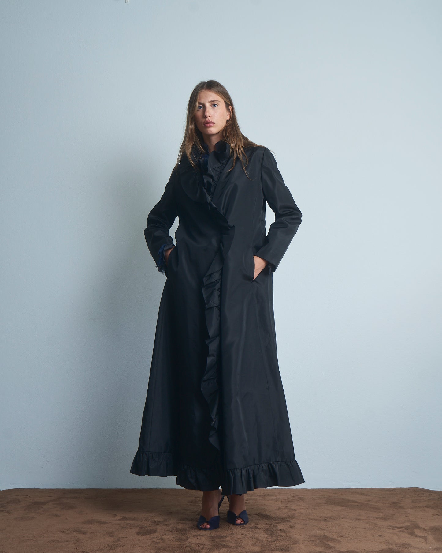 Cappotto leggero anni 70 in taffeta