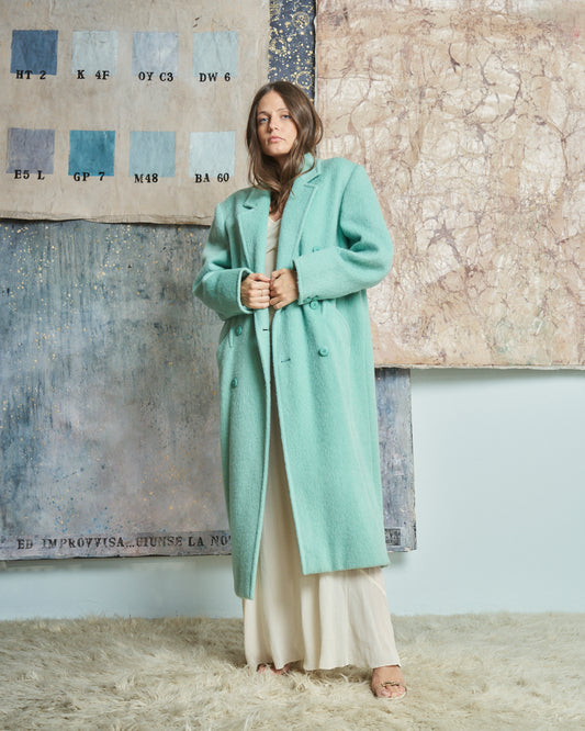 Cappotto Sportmax in pura lana Mohair lungo