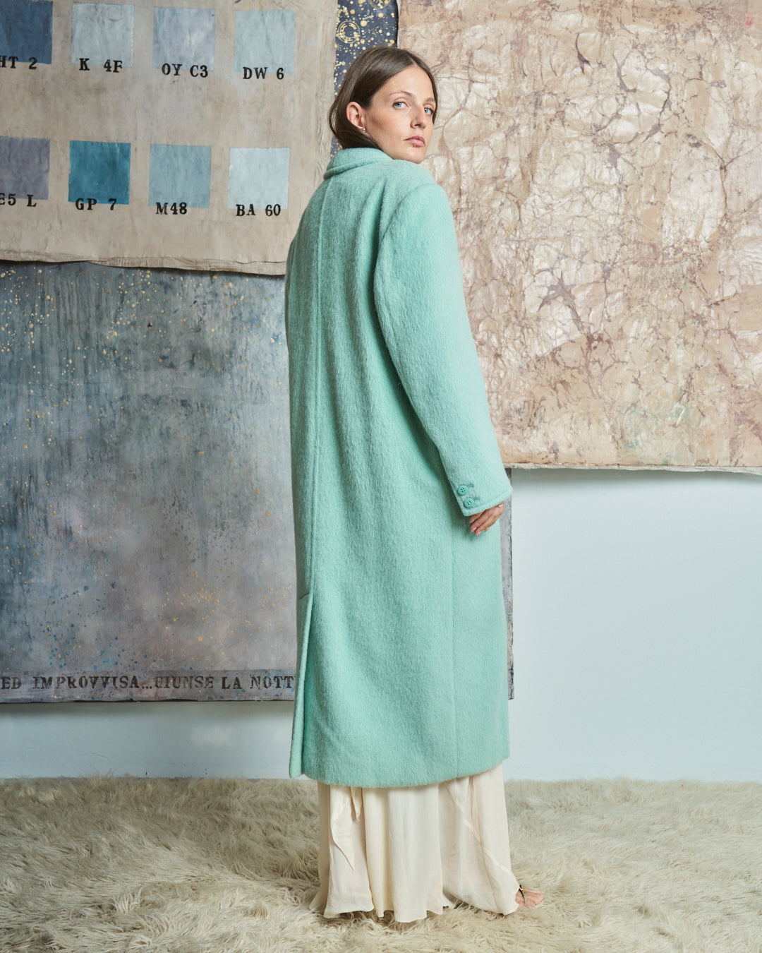 Cappotto Sportmax in pura lana Mohair lungo