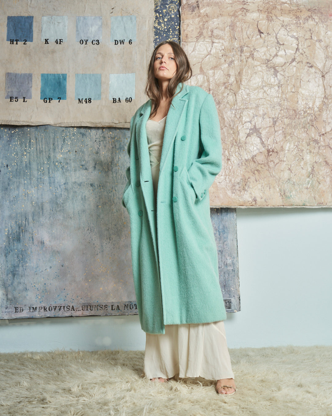 Cappotto Sportmax in pura lana Mohair lungo