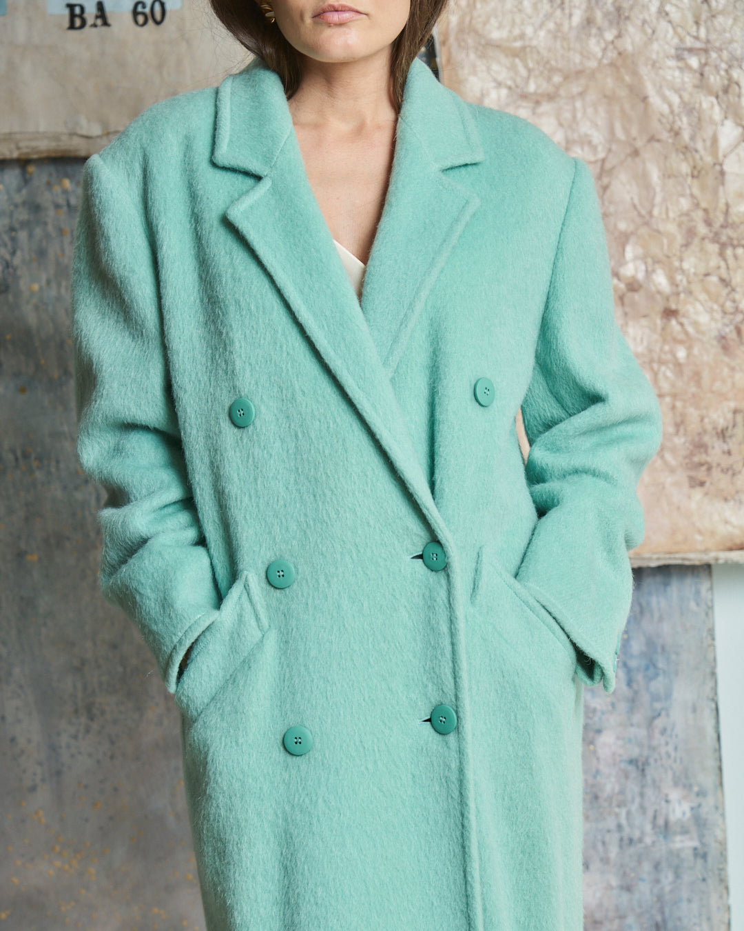 Cappotto Sportmax in pura lana Mohair lungo