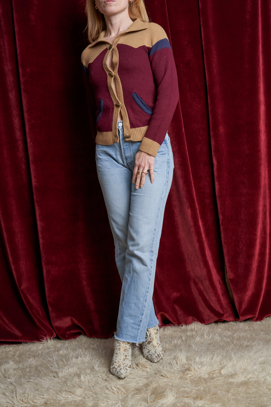 Cardigan YSL Yves Saint Laurent anni 70 western