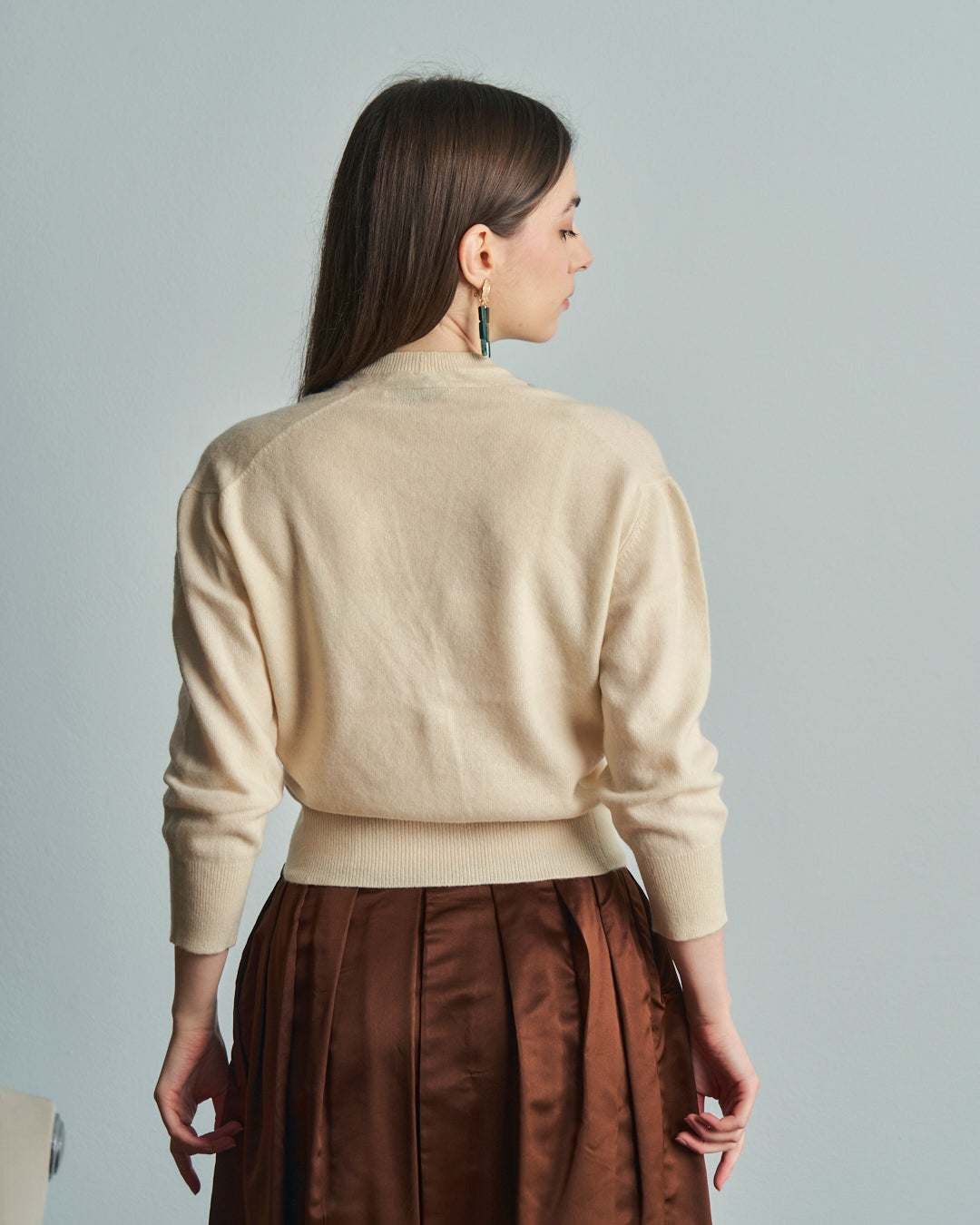 Cardigan in cashmere anni 50 con intarsi