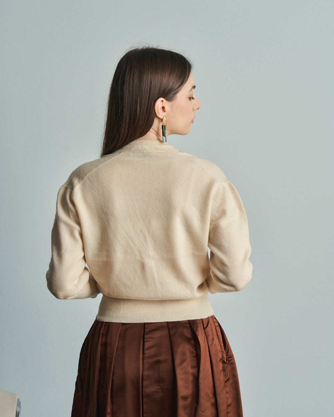 Cardigan in cashmere anni 50 con intarsi