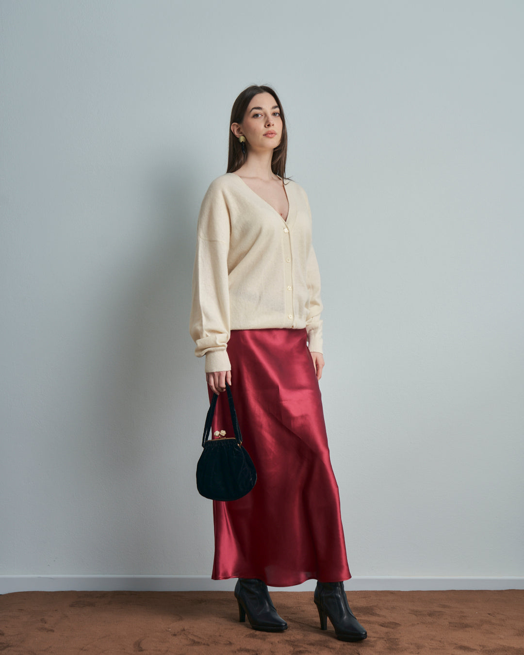 Cardigan panna Stefanel vintage in cashmere