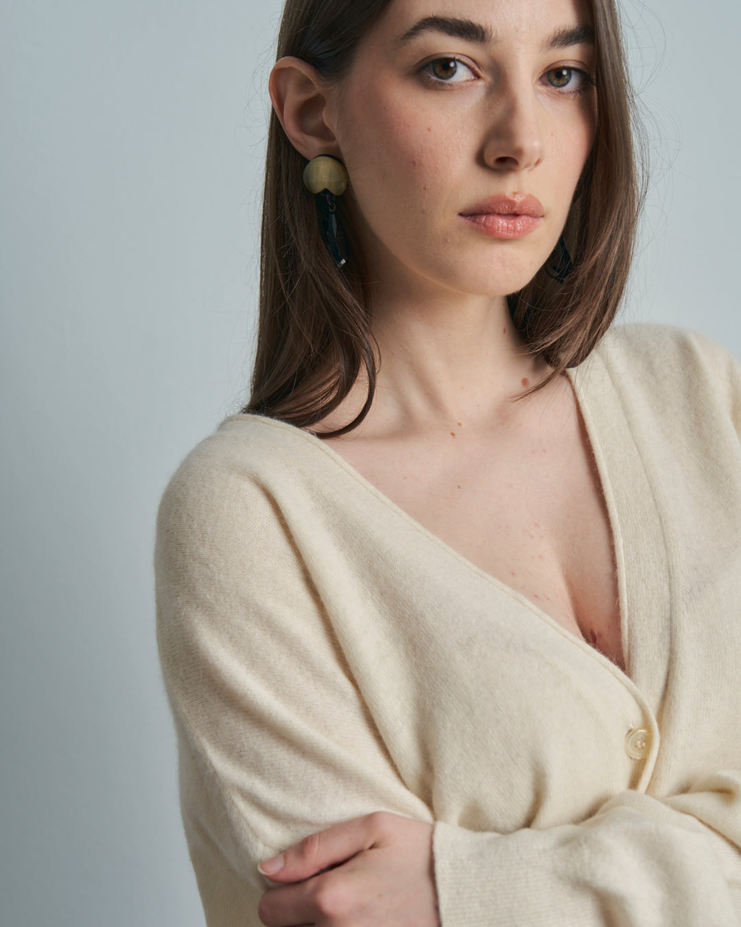 Cardigan panna Stefanel vintage in cashmere