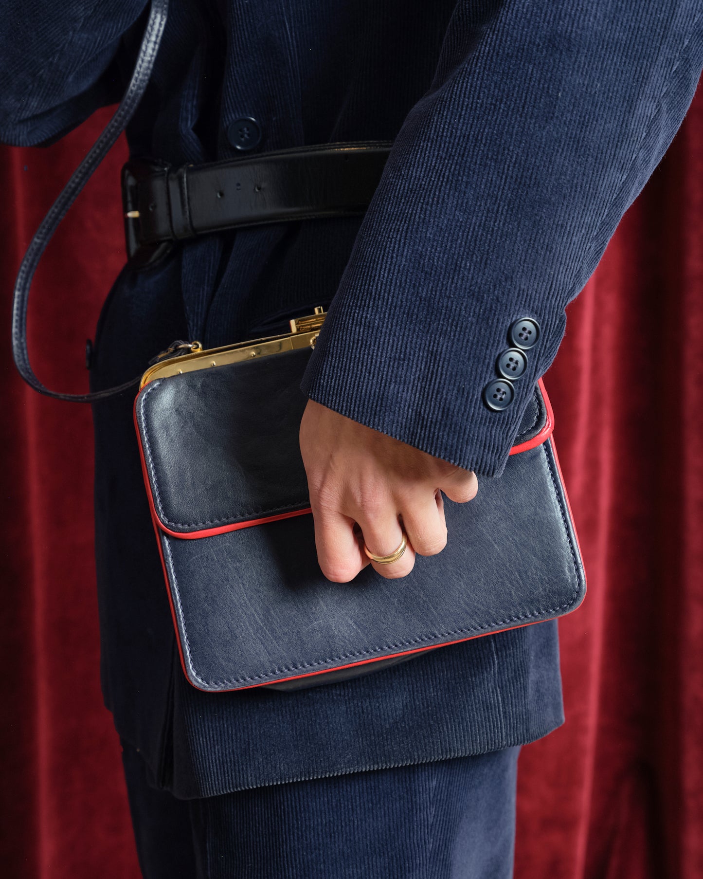Borsa a tracolla Trussardi logo in nappa.