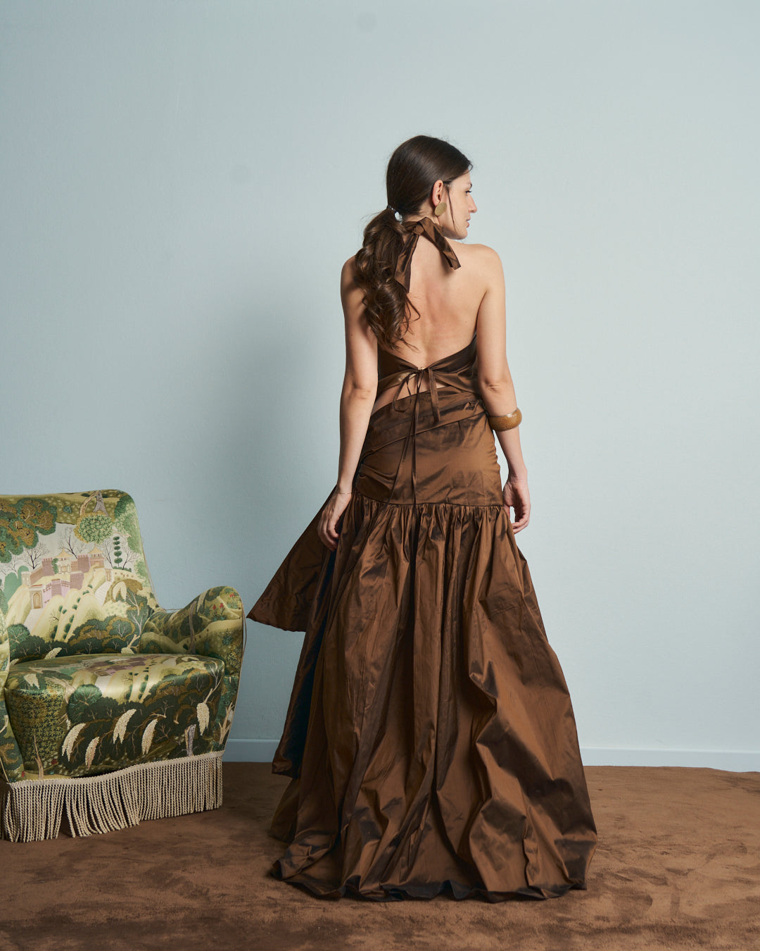 Set realizzato da Montanaro Vintage in pura seta
