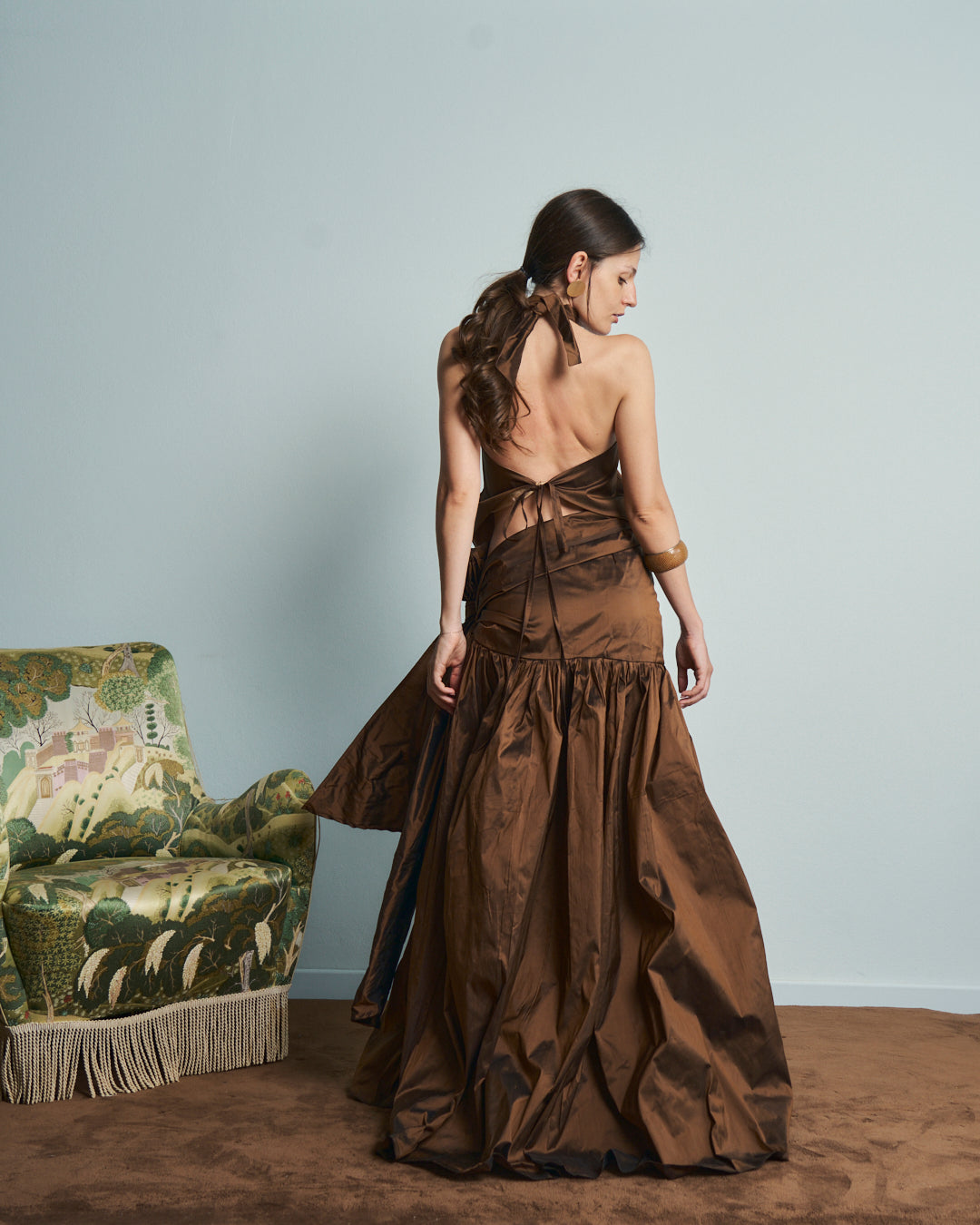 Set realizzato da Montanaro Vintage in pura seta