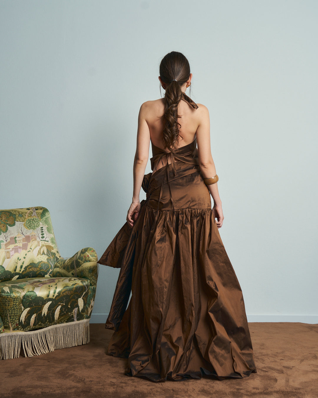 Set realizzato da Montanaro Vintage in pura seta