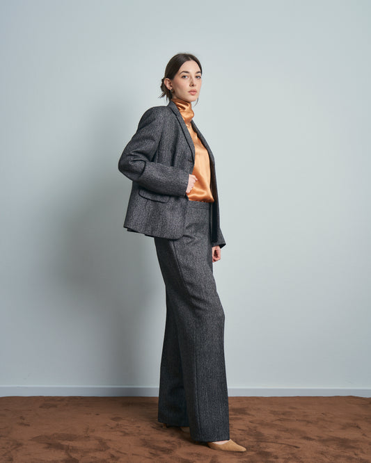 Completo anni 90 firmato Caractère in lana spigata