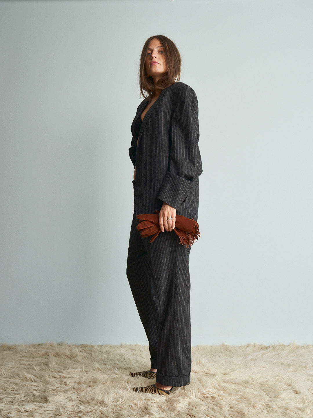 Completo Polo Ralph Lauren in lana gessato maschile