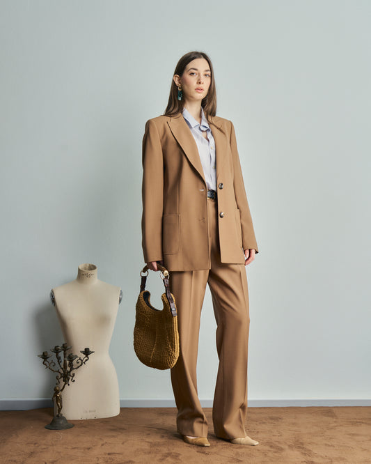 Completo In lana cammello sartoriale anni 80