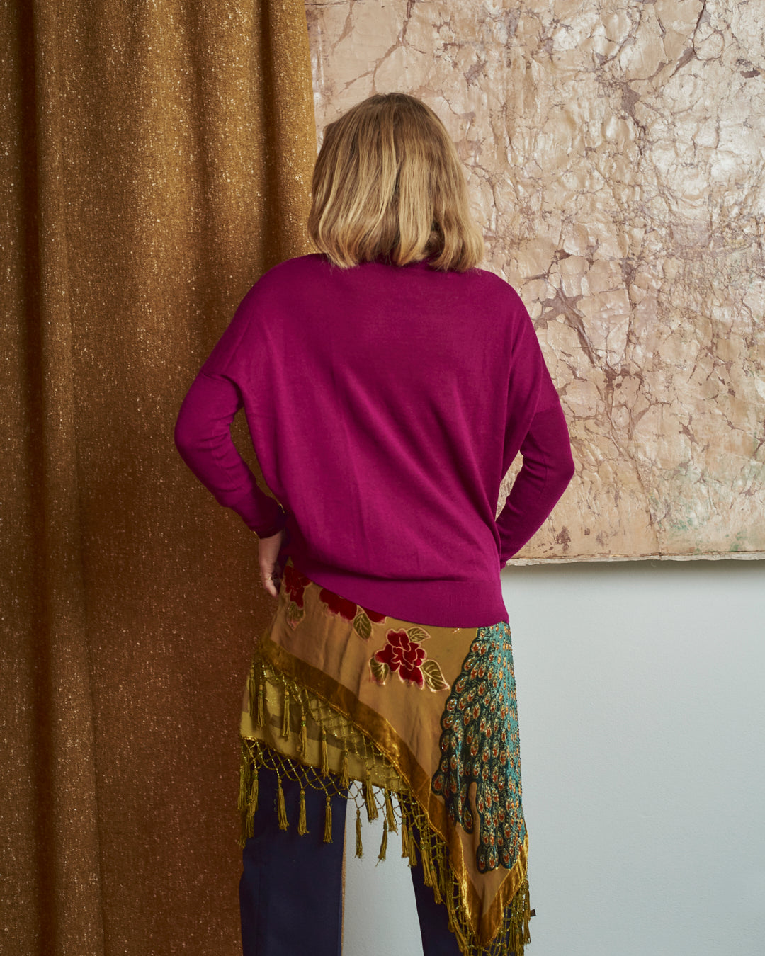 Dolcevita in lana prugna