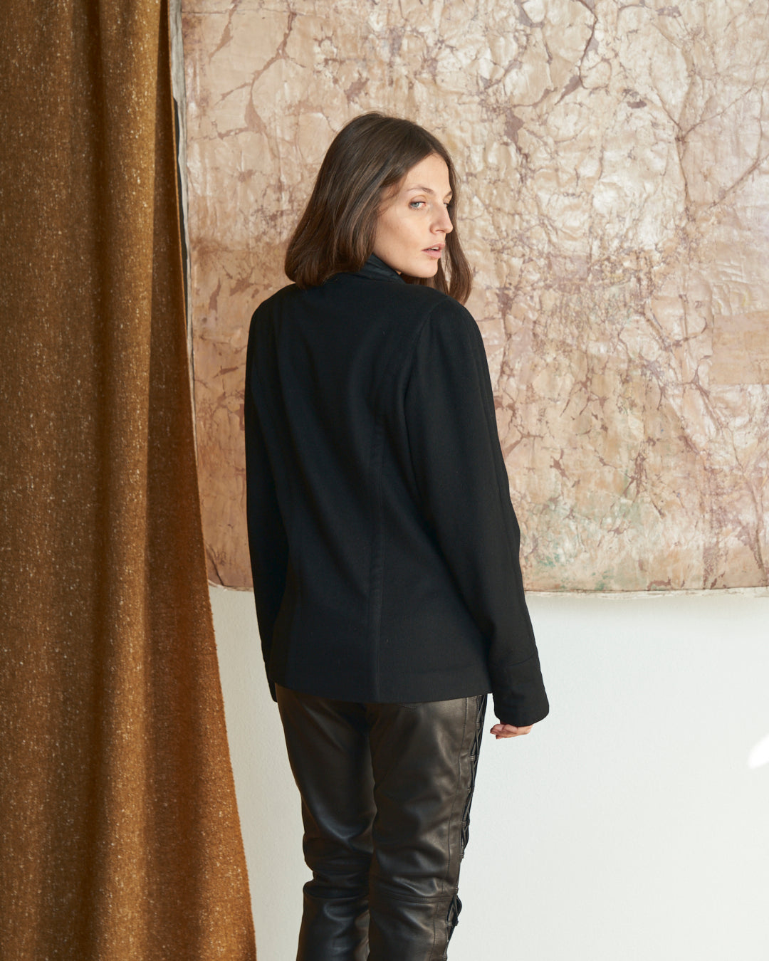 Giacca Gianni Versace anni 80 in lana cachemere e rever in seta