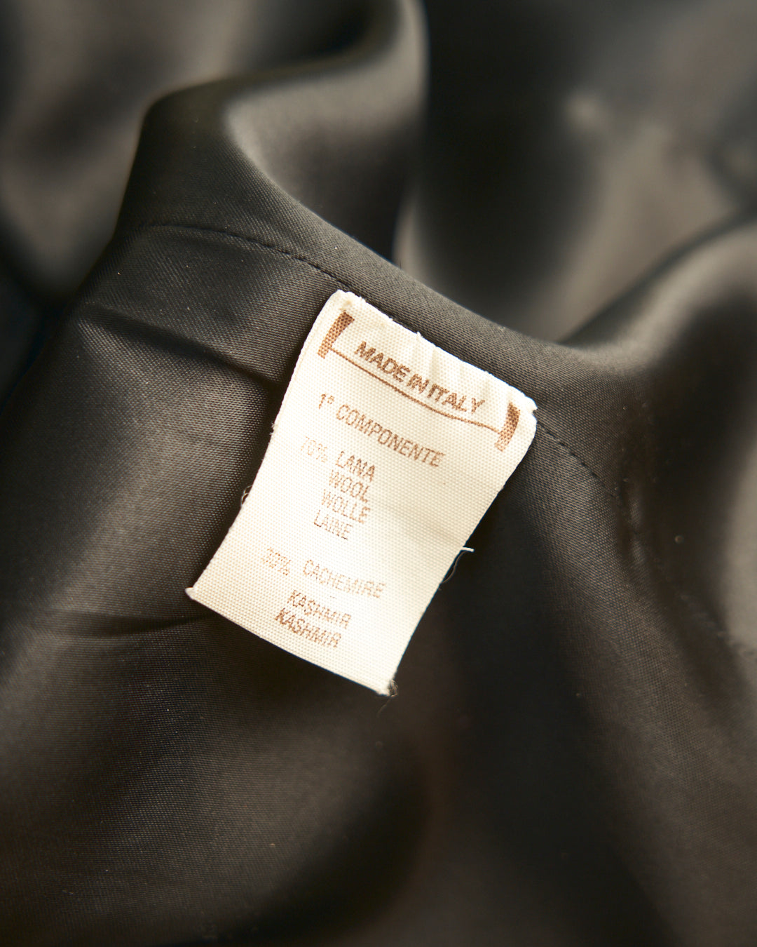 Giacca Gianni Versace anni 80 in lana cachemere e rever in seta