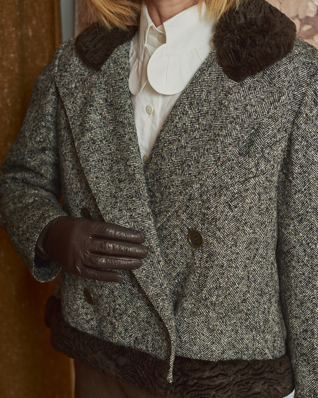 Guanti marroni moka sfoderati