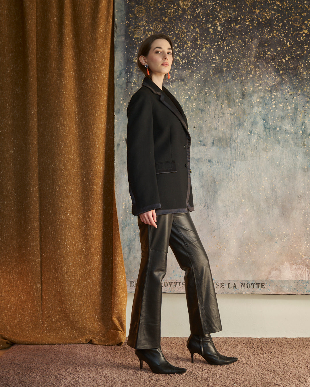 Blazer Paul Smith nero con profili in raso