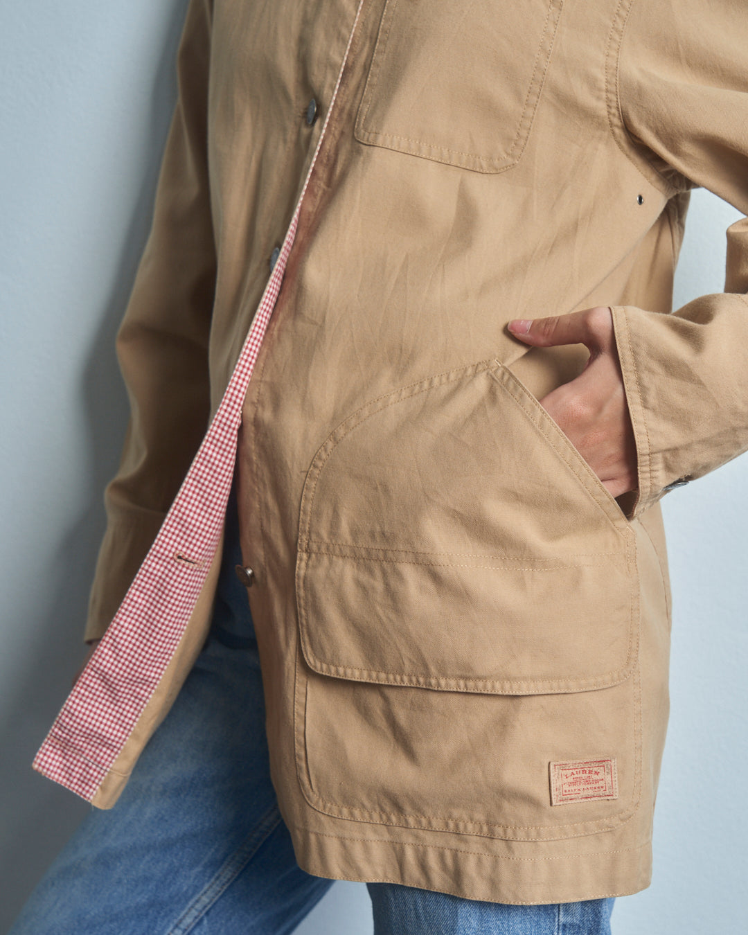 Giacca Ralph Lauren sabbia modello workwear
