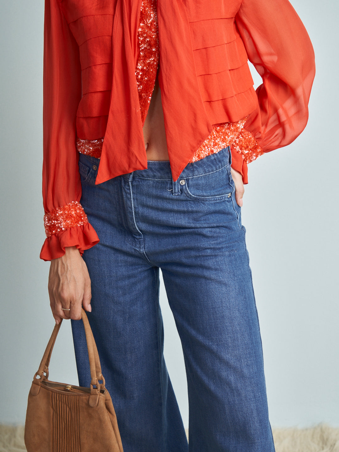 Giacca  o blusa anni 70 sartoriale realizzata a mano e macchina.