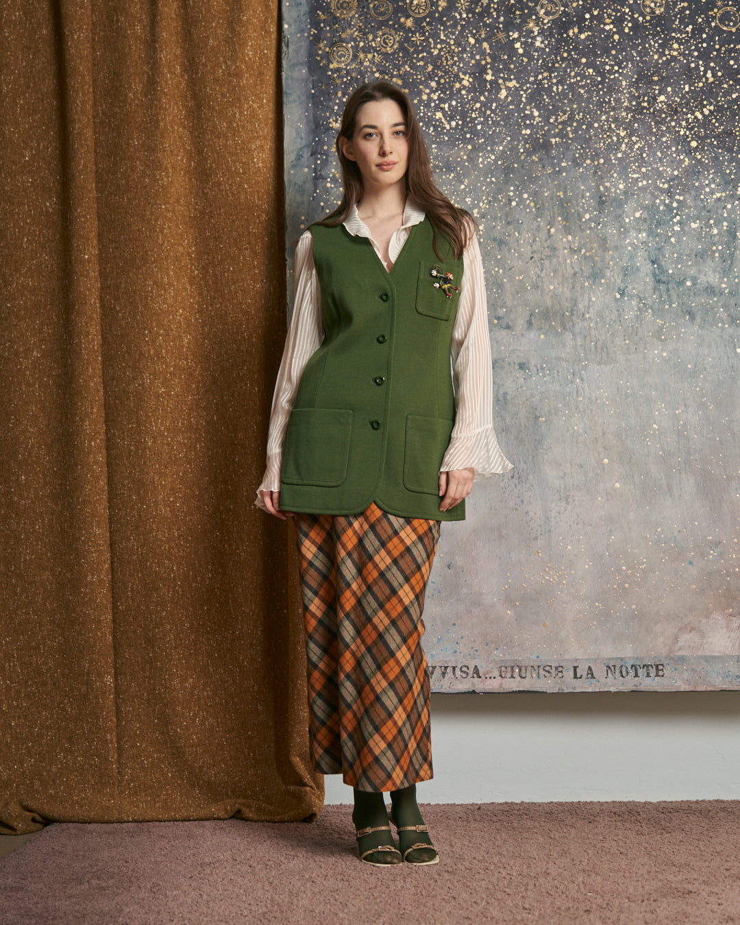 Gilet anni 70 foderato sartoriale