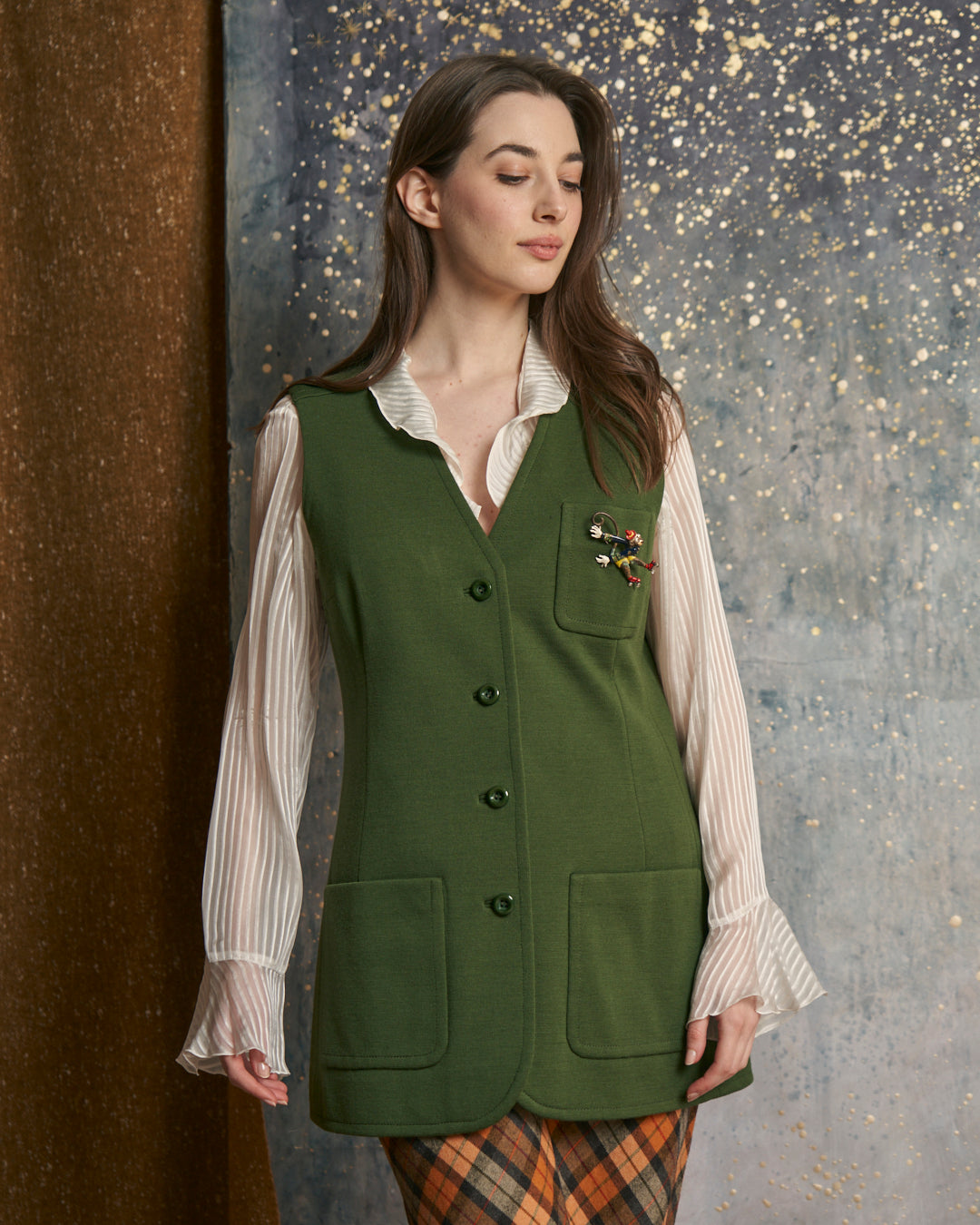 Gilet anni 70 foderato sartoriale