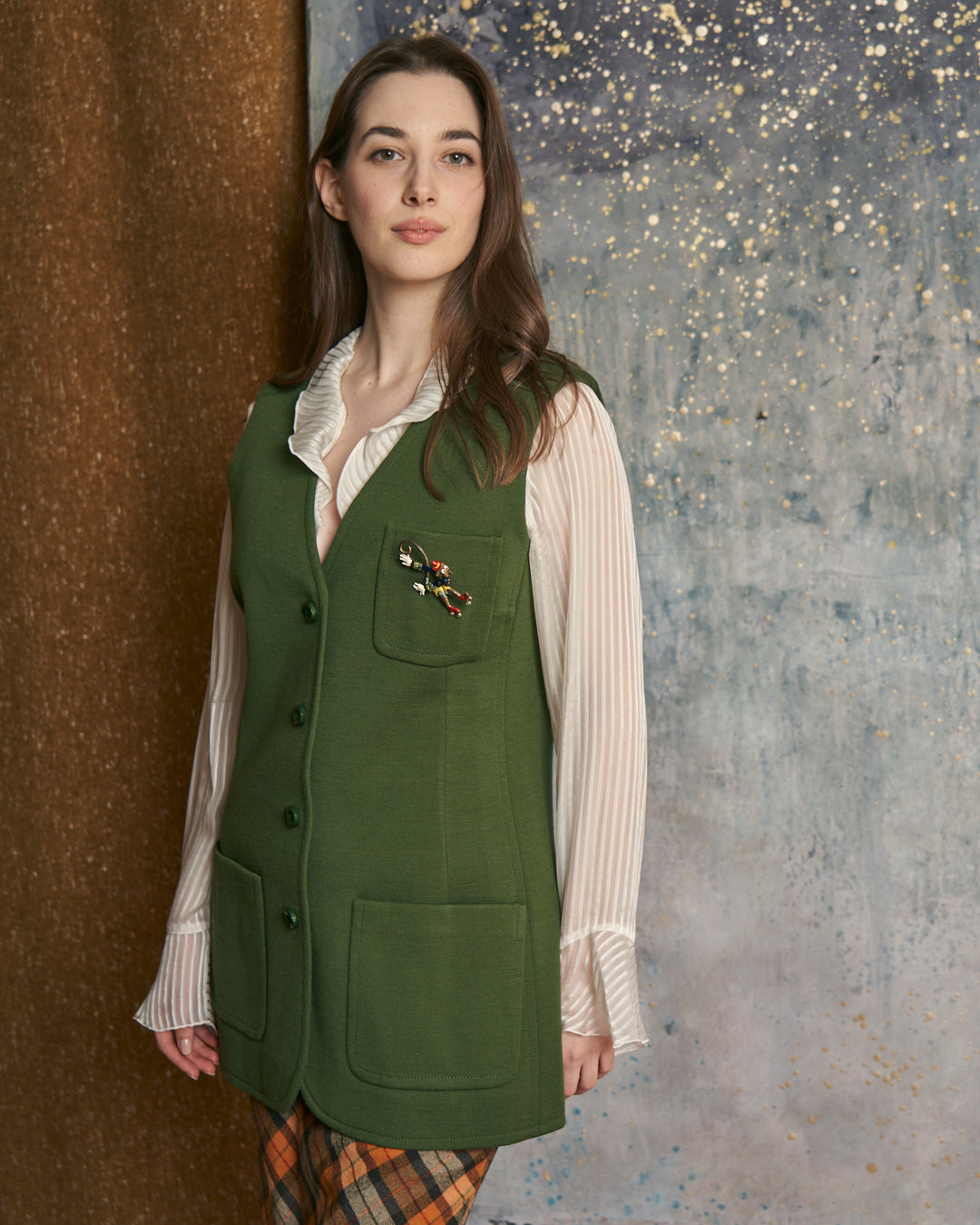 Gilet anni 70 foderato sartoriale