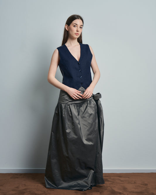 Gilet sartoriale in lana con fodera firmata Valentino