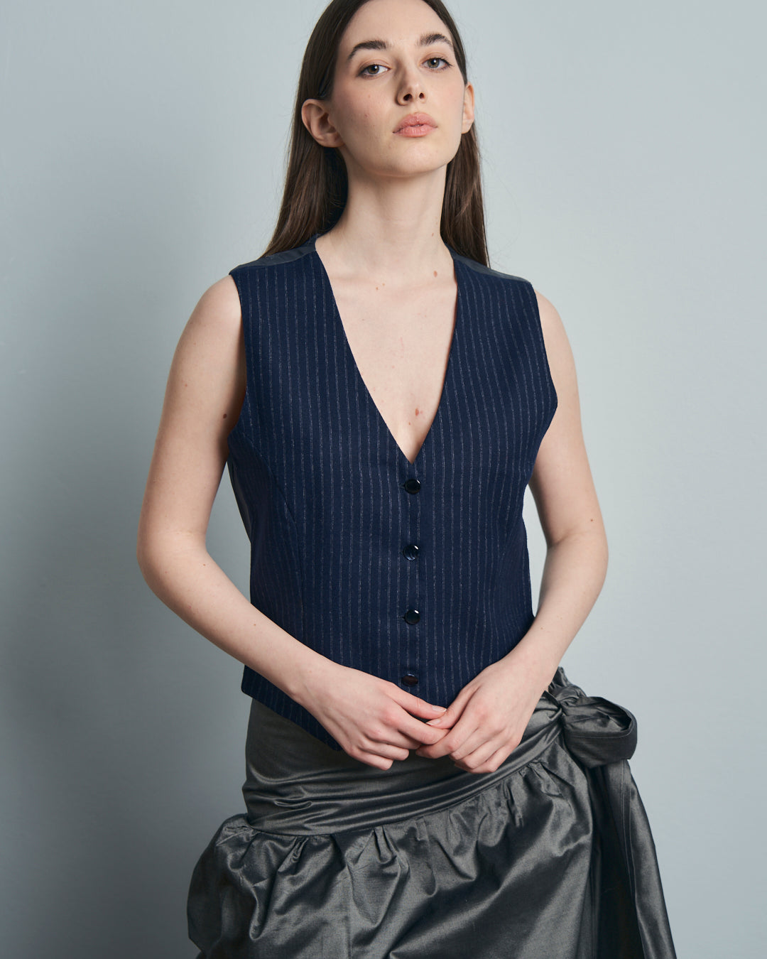 Gilet sartoriale in lana con fodera firmata Valentino