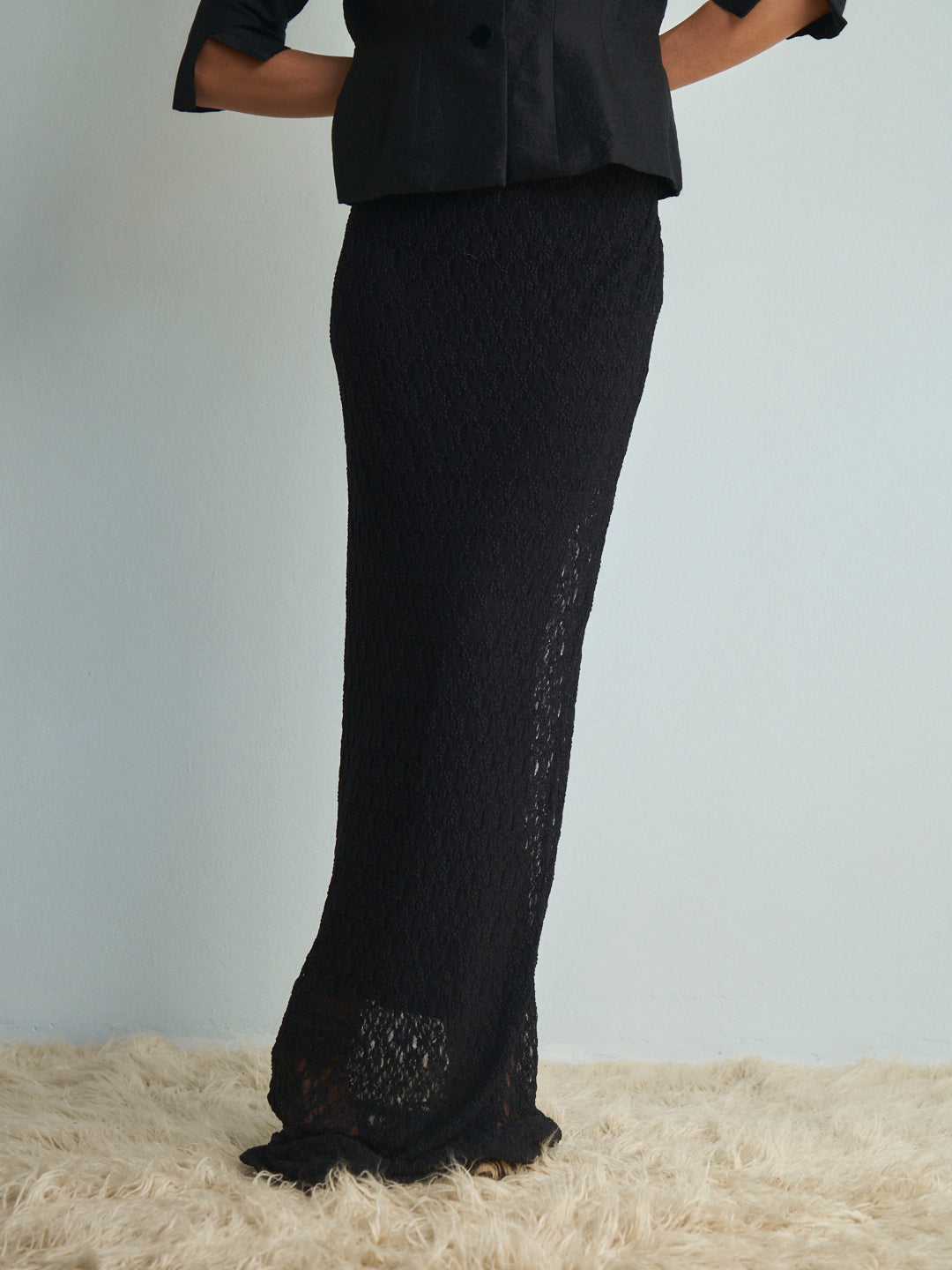Gonna Dolce&Gabbana in jersey e tulle trama pizzo elasticizzata