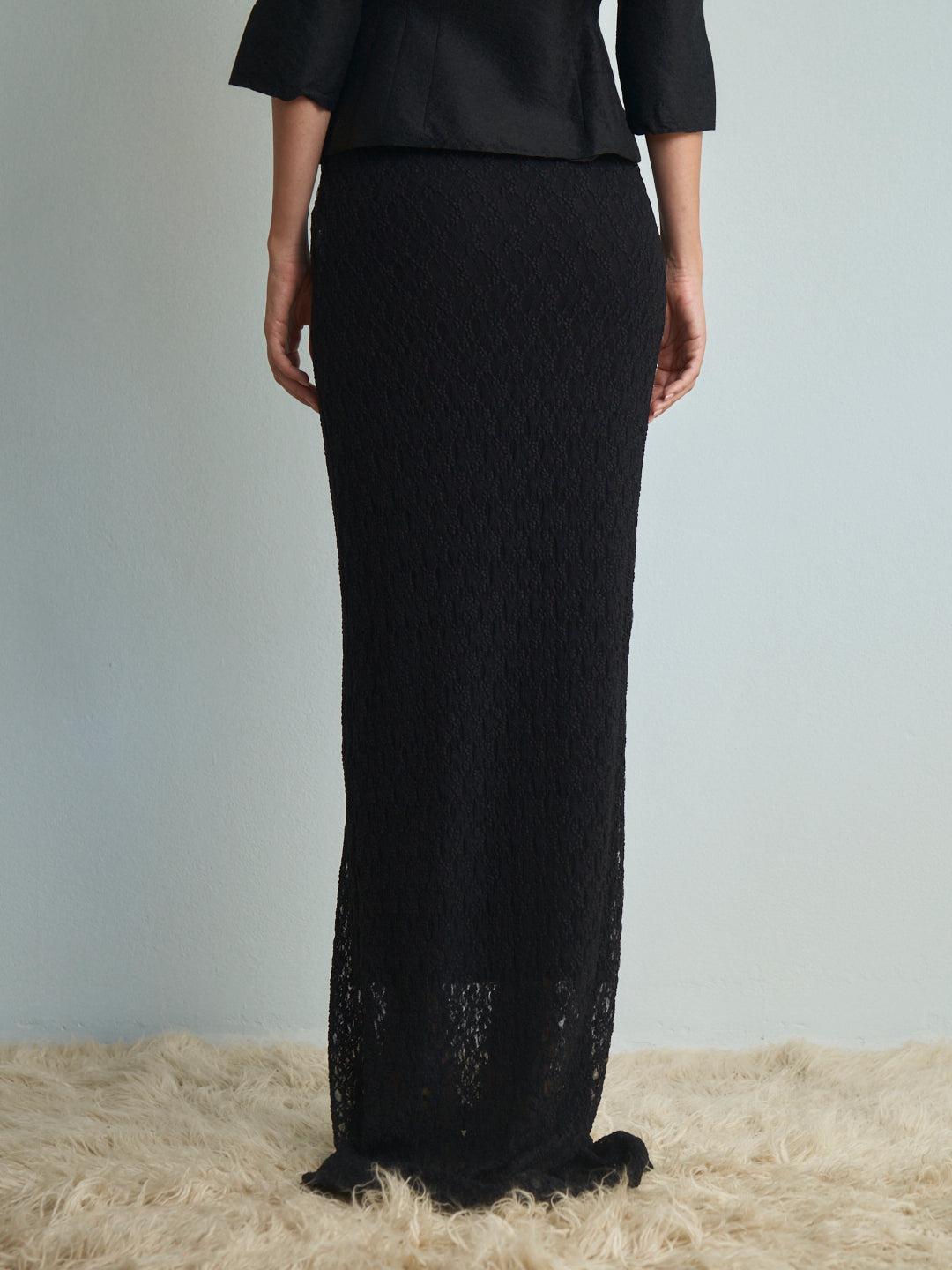 Gonna Dolce&Gabbana in jersey e tulle trama pizzo elasticizzata