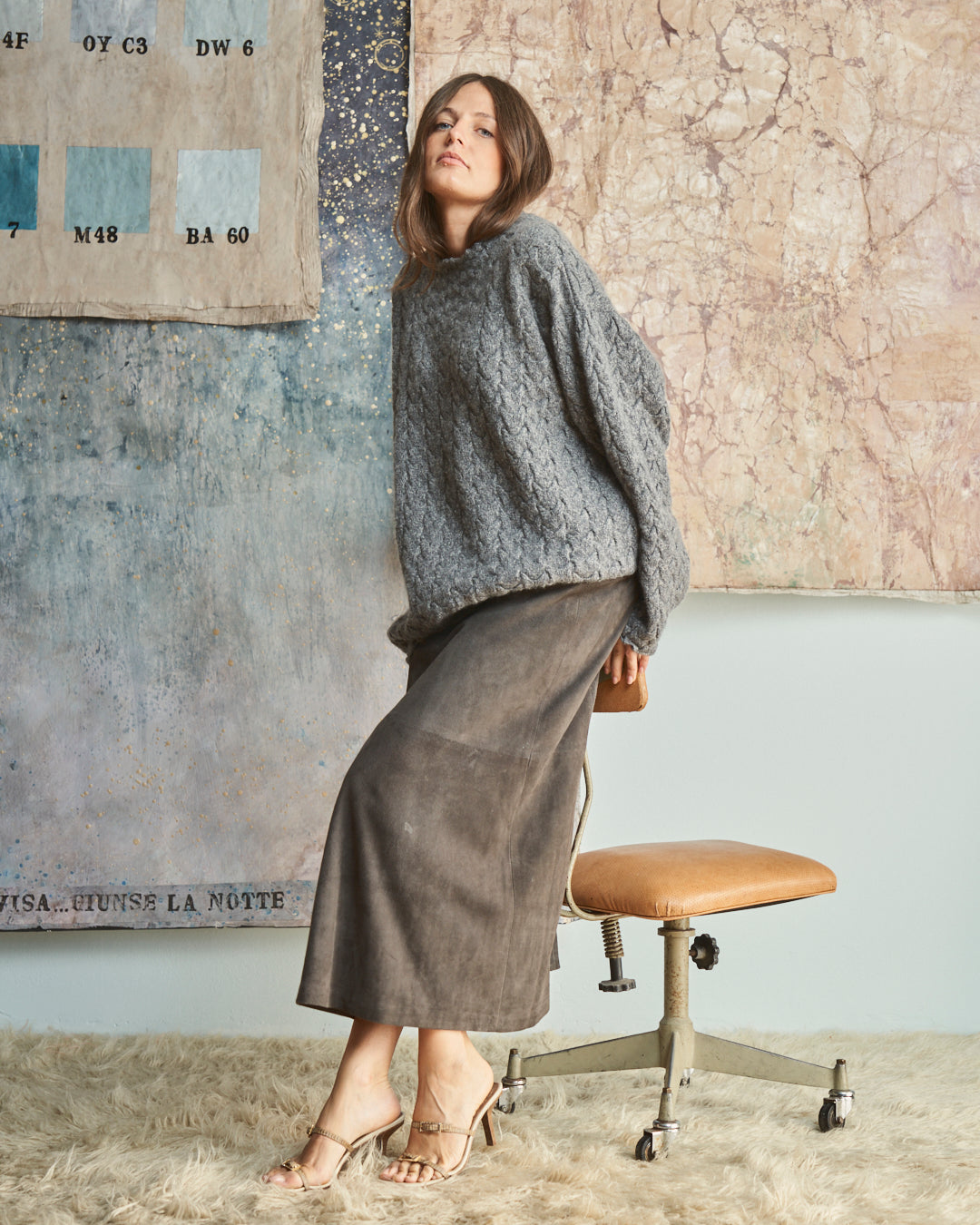 Gonna in camoscio firmata MAX MARA