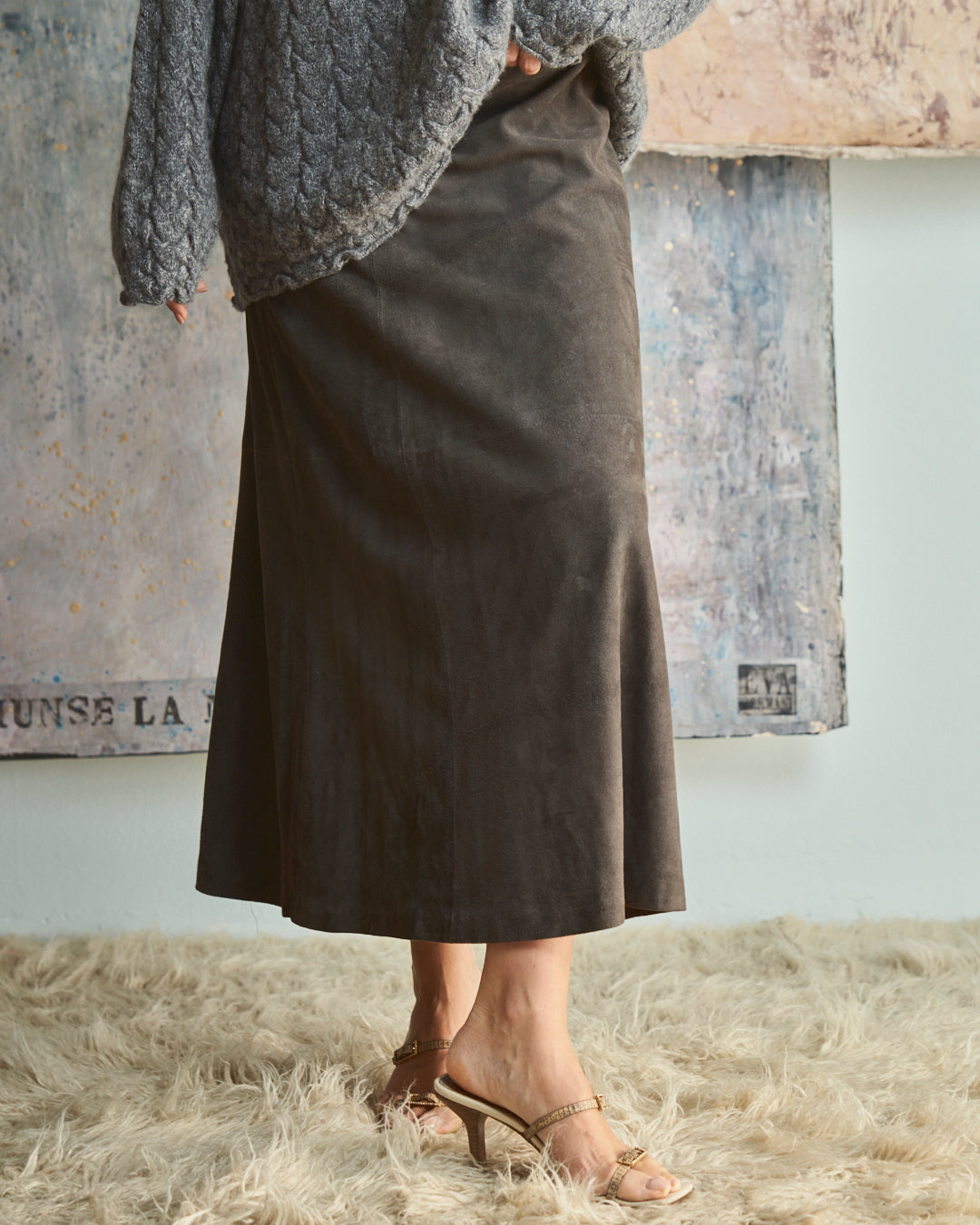 Gonna in camoscio firmata MAX MARA