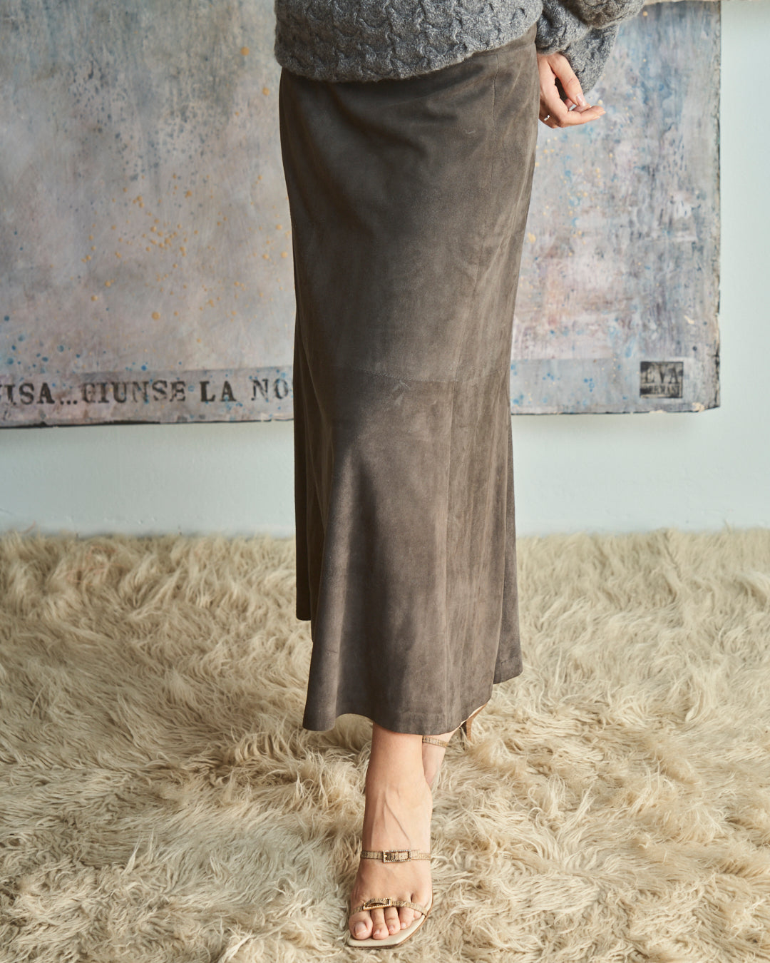 Gonna in camoscio firmata MAX MARA