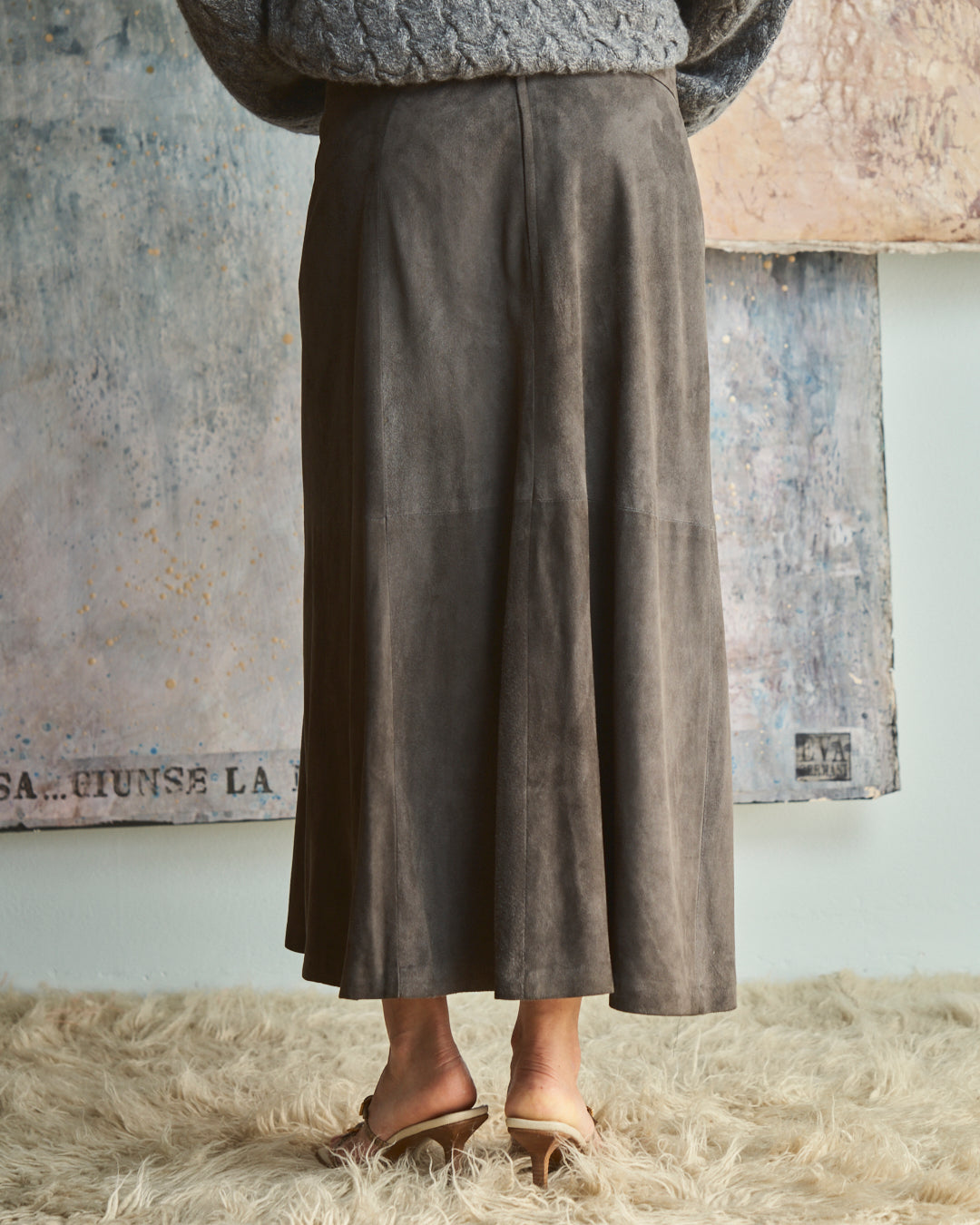Gonna in camoscio firmata MAX MARA