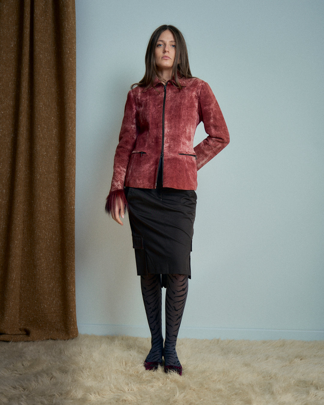 Gonna Marithé + Francois Girbaud in cotone stretch con fiocchi e tasche