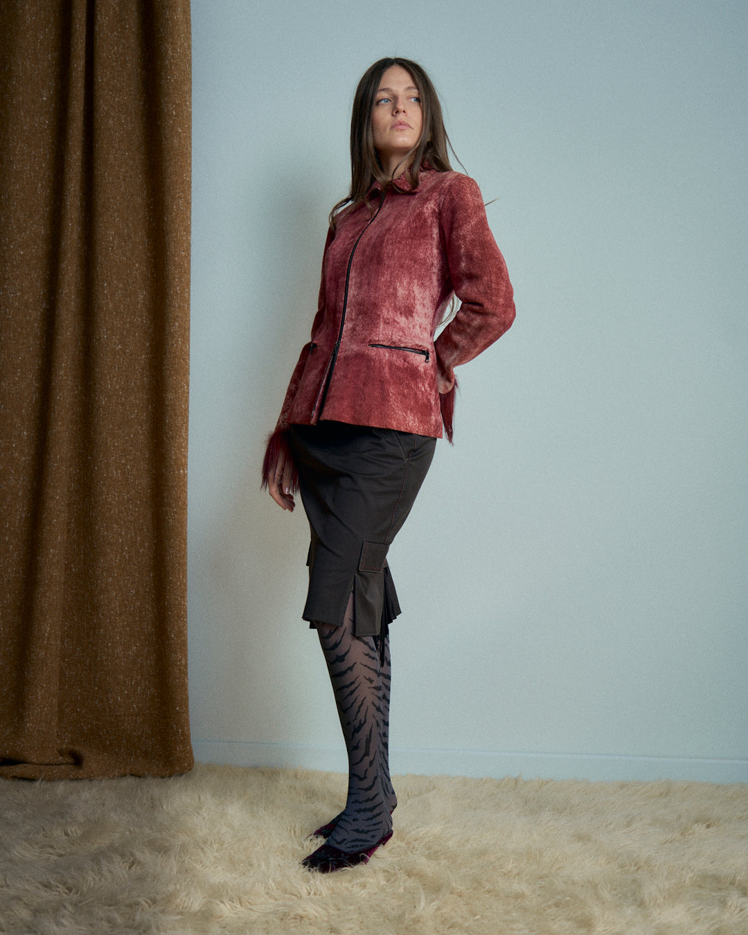 Gonna Marithé + Francois Girbaud in cotone stretch con fiocchi e tasche