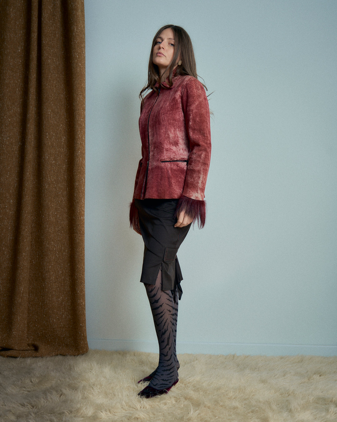 Gonna Marithé + Francois Girbaud in cotone stretch con fiocchi e tasche