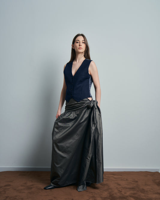 Gonna in pura seta realizzata da Montanaro Vintage