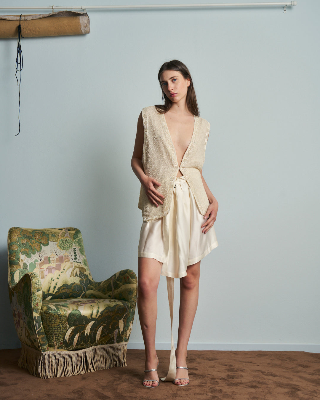 Gonna Ann Demeulemeester bianca in pura seta