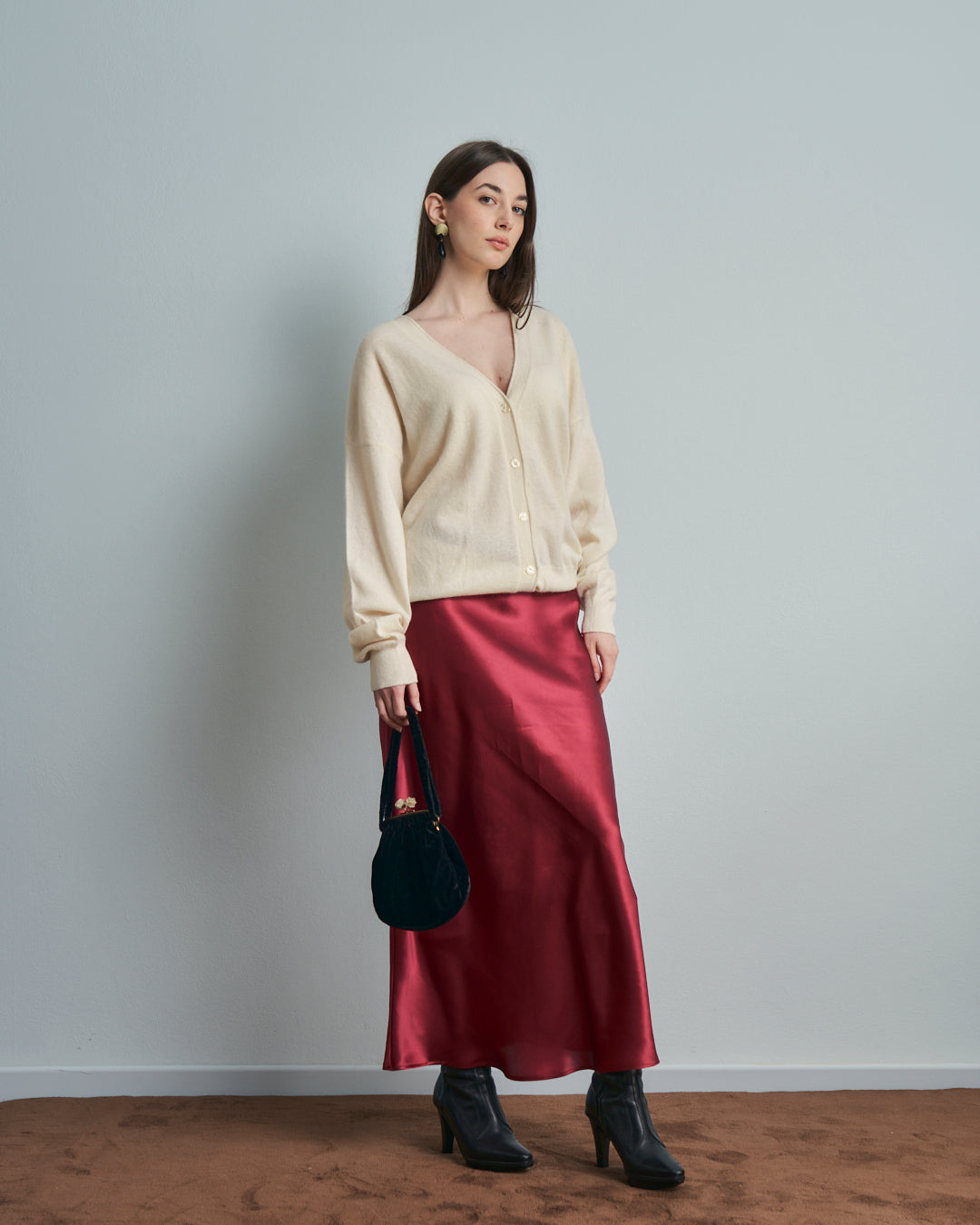 Gonna sartoriale realizzata da Montanaro Vintage in pura seta