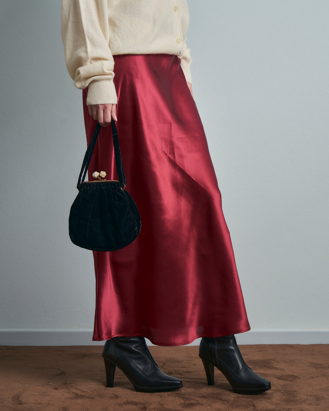 Gonna sartoriale realizzata da Montanaro Vintage in pura seta