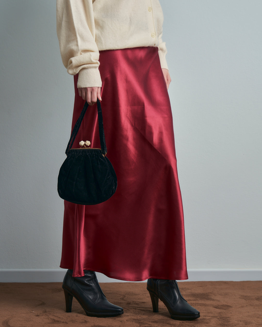 Gonna sartoriale realizzata da Montanaro Vintage in pura seta