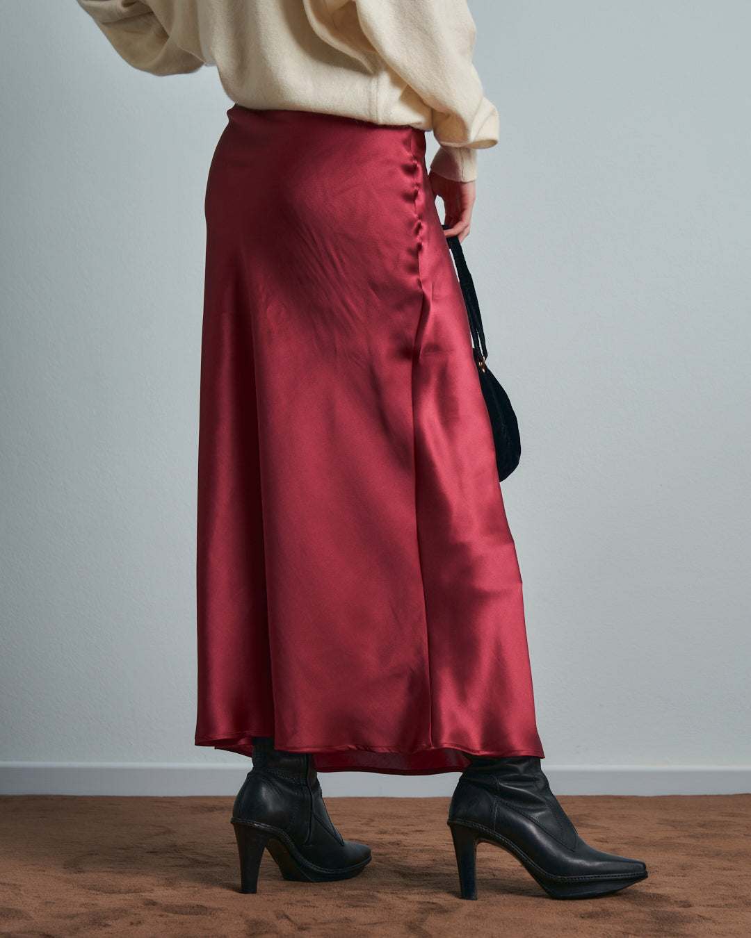 Gonna sartoriale realizzata da Montanaro Vintage in pura seta